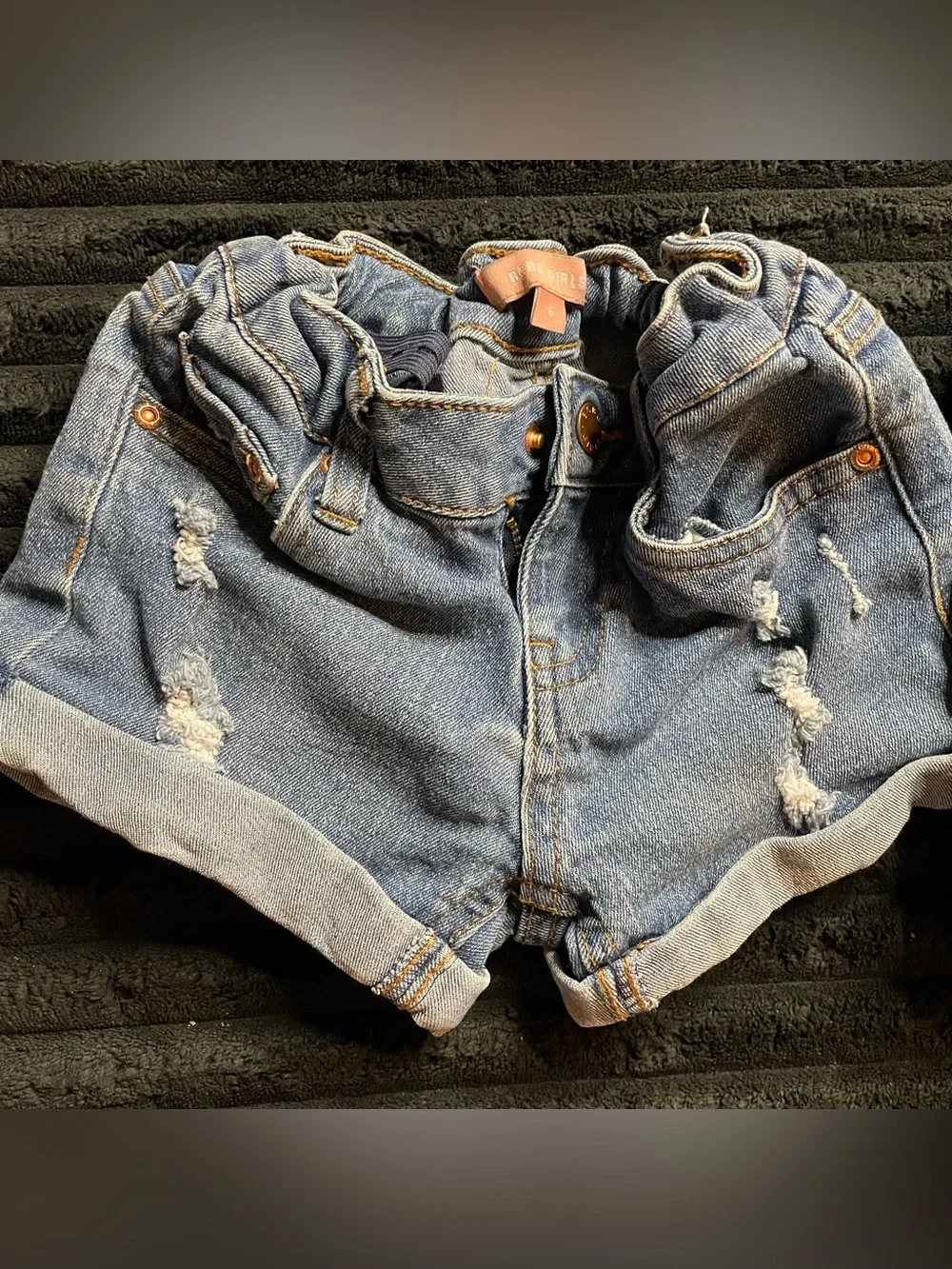 Girls Denim Shorts Lot of 3 Size 5/6 BCBG Abercrombie Distressed Cuffed